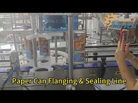 Revolutionize Tall Can Production: 310mm Automatic Flanging & Sealing Machine Line for Paper Cans