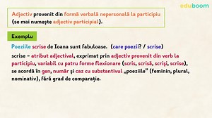 Atributul. Atributul adjectival. Limba și literatura română clasa a 8-a