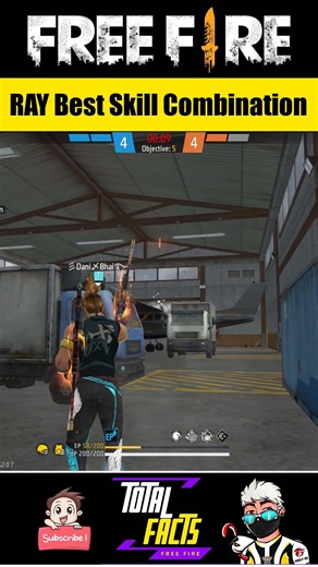 RAY New Character Best Skill Combination 😱 New Character RAY Best Ability Combination 💥 Free Fire