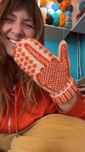 Annie 👁🌊🌙 on Instagram: "This is quite frankly the best thing I have ever knit. Hilarious, practical and stylish! It is a pattern by @hautbeau called “Angry Mittens” i found it on Ravelry. I am currently working on the second one and will be giving a full pattern review at the end as I am very much enjoying my pattern era right now. ✨EDIT: I did received permission to sell a few pairs but my custom orders are NOW CLOSED until further notice✨ I have received MANY emails as