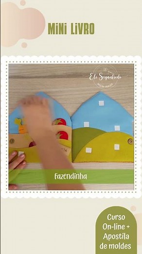 Quiet Book de Feltro - Mini Livro Fazendinha