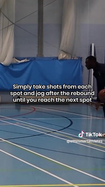 Solo On Court Aerobic Conditioning Any form of continuous, low intensity shooting is an easy way to get some aerobic conditioning into your skill workouts #basketballtraining #basketballskillstraining #basketballskillstrainer #fyp #elitesmartathletes