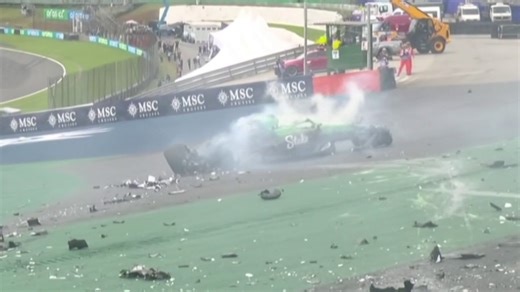 F1 Star Taken to Medical Centre After Scary Crash at Brazil GP Sprint