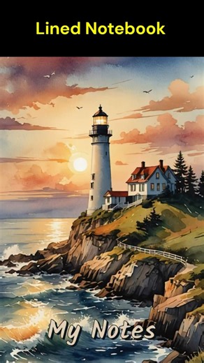Lighthouse Lined Notebook | 110 Pages | 6×9