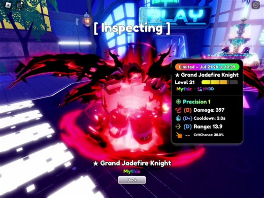 Anime Defender Update 4 Part 2 Showcase: New Evolved Grand Jadefire Knight