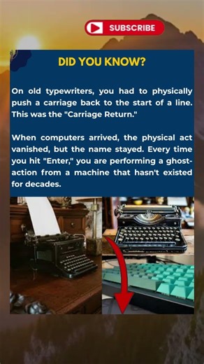 Why Is the "Enter" Key Called a "Return"?