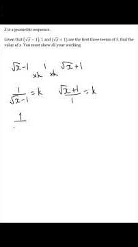 Tricky Geometric Sequence Question: Maths GCSE Higher