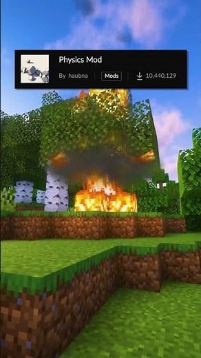 Best Physics FIRE MODS for Minecraft! (MUST HAVE!) #shorts #minecraft