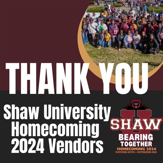 #ShawUCommunity | Thank you to our incredible vendors as we gear up for Shaw University Homecoming 2024. | Shaw University