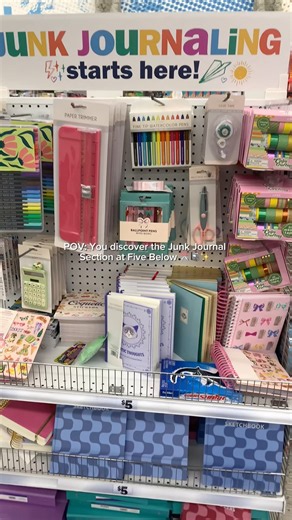 POV: You Discover the Junk Journal Section at Five Below ✨#junkjournal #junkjournaling #crafts