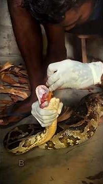 Feeding a Giant Python with a Broken Back!