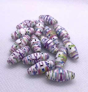 Handmade Paper Beads – Multicolor Design – Jewelry Craft Bead Set - Etsy