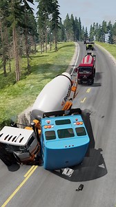 205K views · 861 reactions | Log Truck and Bus vs Giant Pit | DriveRush | Facebook