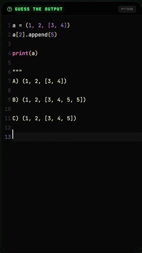 Python IQ Test #2 🧠 Python Interview Challenge #shorts