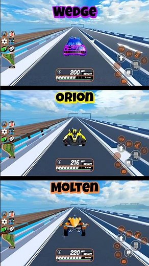 Wedge VS Orion VS Molten 2026 Acceleration Speed Test in Roblox Jailbreak