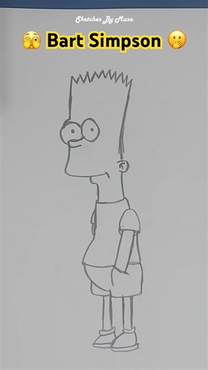 How to Draw Bart Simpson 😱 #trending #viral #shorts