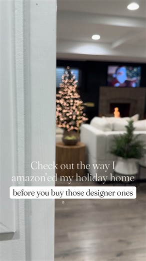 13K views · 208 reactions |  Follow first + comment “CHRISTMAS” for links! Before you buy the designer ones, check out my holiday home all from Amazon and designer inspired! I am truly happy with all of these pieces especially this 7.5ft pre lit Christmas tree and all the greenery! All of these pieces are classic Christmas staples you’ll use year after year! You can find everything in my Amazon storefront too. | The Vesna Design | Facebook
