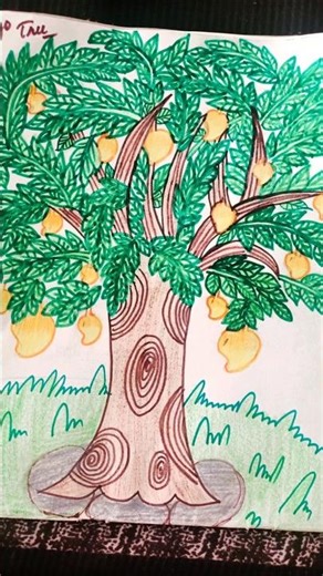 mango tree drawing#drawing #art#gaming #diy#subscribe #funny #myartcreation