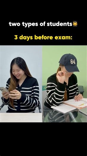 Here are two types of students 😅📝👇