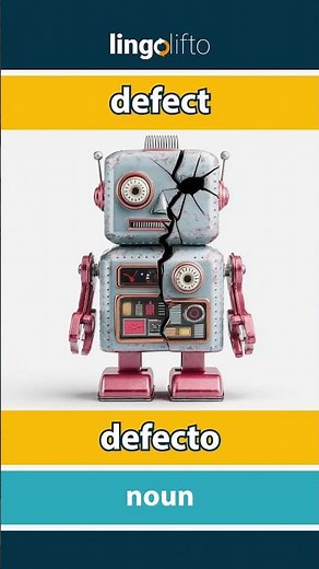 🇬🇧🇪🇸 defect - defecto : learn English : aprendamos inglés : vocabulary builder