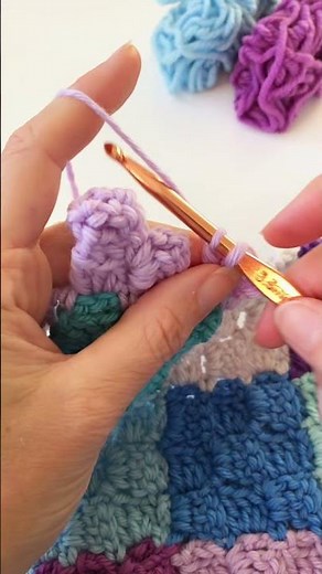 Crochet Project - Crocheting a C2C Patchwork Scarf #crochet #shortscrochet #crocheting