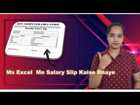 "Excel me Salary Slip kaise banaye | Professional Payslip Format in Excel |