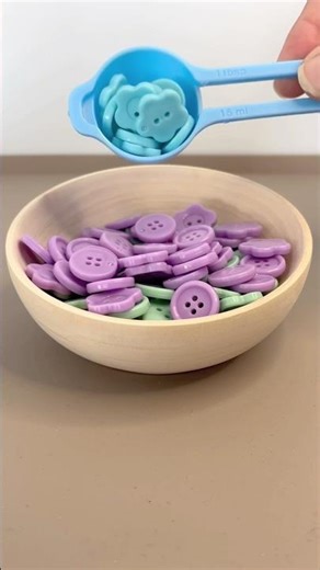 Feel the mental relaxation | Buttons in a wood bowl #reverse