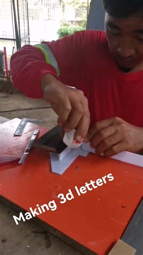 3d letters making with light #subscribe