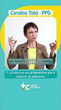 Carolina Tohá: ¿Cuáles son sus propuestas para reducir la pobreza?