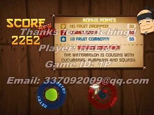 Fruit Ninja Arcade Mode 2262 Points Over 2000 Highest Score