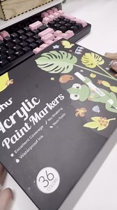 Ohuhu Acrylic Paint Markers Dual Tips: 36 Colors Fine & Dot Paint Pens High Opacity Acrylic Markers Waterproof Lightfast for Rock Painting 3D Prints Egg Wood Glass Ceramic DIY Crafts - Akaka