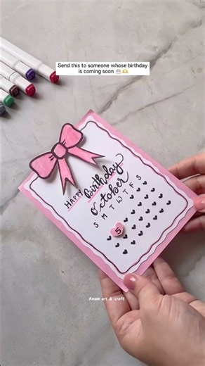 DIY Unique 🎀Calendar Birthday Card || Easy Handmade gift ||