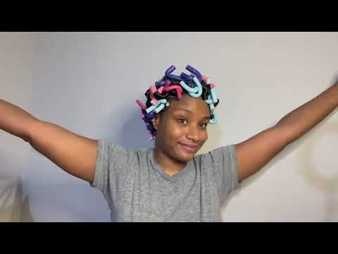 How to do a flexi rod set on a silk press: Day 7 Chit Chat: Roller set style.