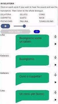 Free App for Italian (A1/A2) How to order a gelato