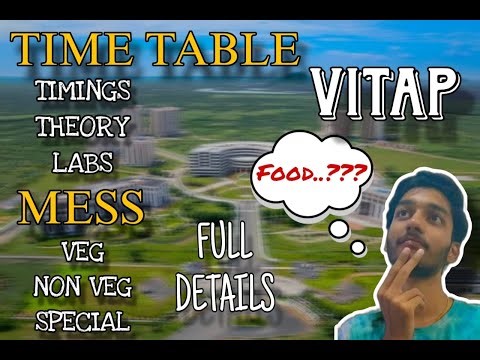 Timings and Mess full details in VITAP in telugu | #hostelfood #timetable #vitap #telugu