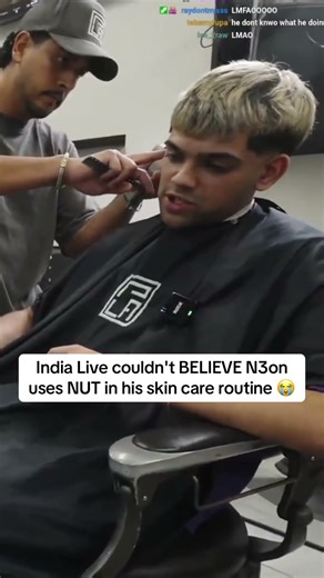India Live couldn't BELIEVE N3on uses NUT in his skin care routine 😭#fyp #indialove #n3on