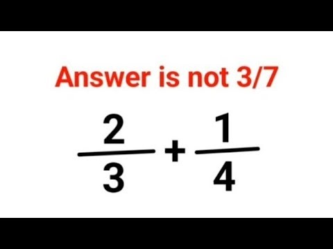 2/3 + 1/4 Answer is not 3/7. Can you solve this IQ test? #math #percentages #ukraine