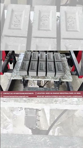 “Top-quality bricks? The Spartan Machinery delivers strong, durable & precision-made blocks 💪🧱”