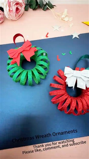 DIY Mini Christmas Wreath Ornaments #diy #shorts #christmascrafts #homedecor #handmade