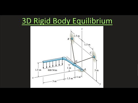 Statics: 3D Rigid Body Equilibrium Problem 1