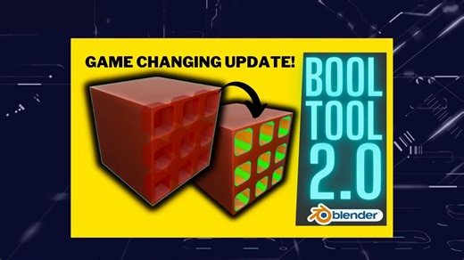 iBlender插件 Bool Tool 2.0 布尔工具 Blender教程