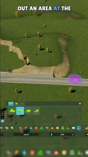 Using the slope tool with cut roads in Cities: Skylines 2