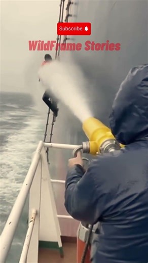 Use a water cannon to drive away the pirate who boarded the ship!