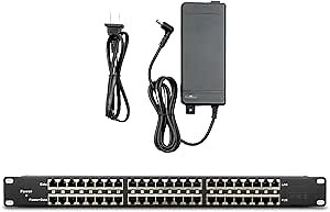 PoE Texas 24 Port PoE Injector with 48v120w Power Supply - 10/100 Data - Rack Mount - Add Passive Mode B 802.3af PoE to a Non PoE Switch for VoIP, WiFi AP, IP Camera, Security & Surveillance Systems