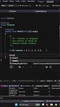 Loop through an array with foreach in C#