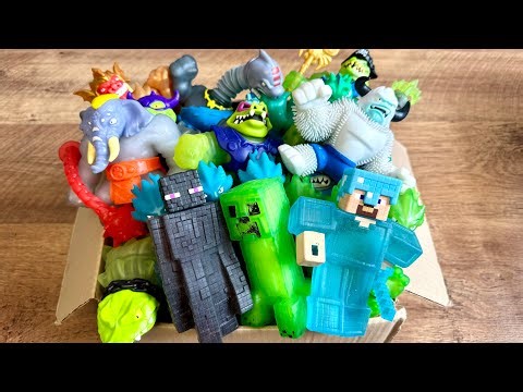 Goo Jit Zu x Minecraft Stretchy Figure Collection Overview | Toys Review