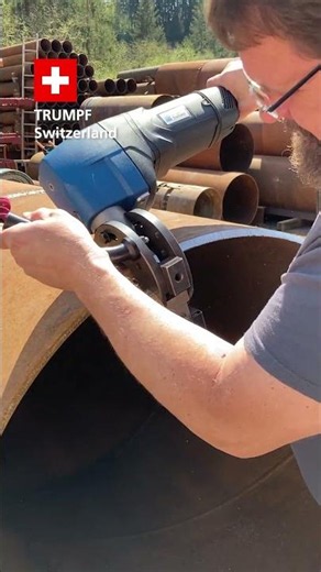 His first time using the TKF 1500! #welding #preparation #trumpf #trumpfpowertools #metalworking