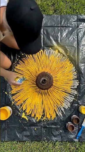 DIY Sunflower Bird Feeder Using a Mop! 🌻🐦