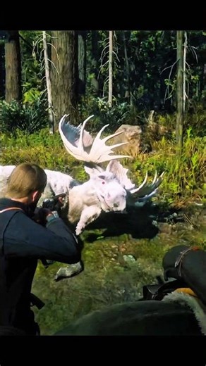 *Rarest Animal In RDR2* Legendary Moose Hunting - #rdr2 #shorts