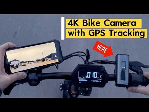 4K Bike Camera with GPS Tracking, Cycling Computer & Headlight